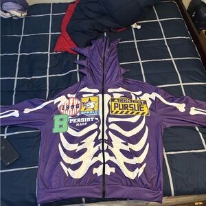 Fully face zip up skel jacket